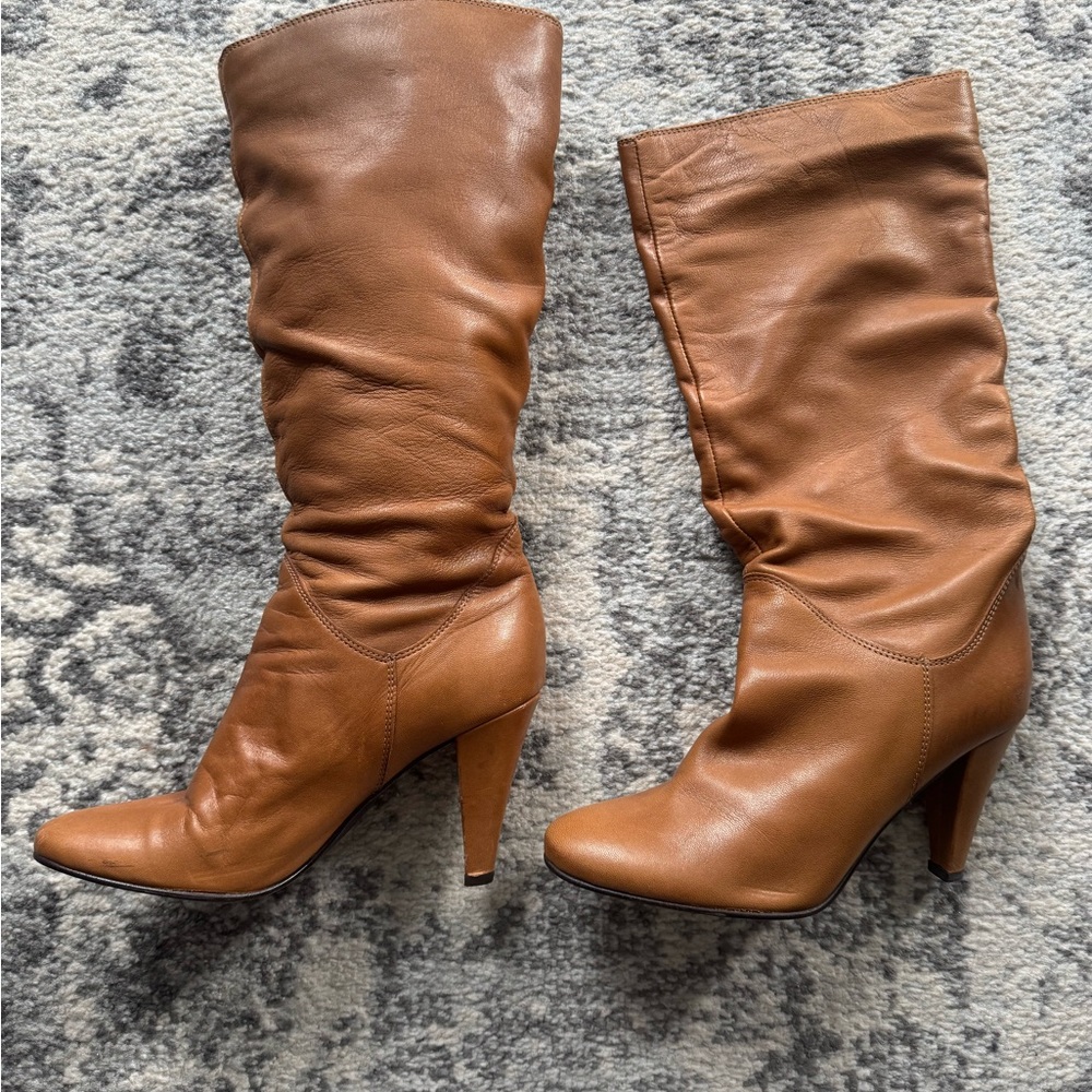 Aldo Brown Leather Knee-High Boots